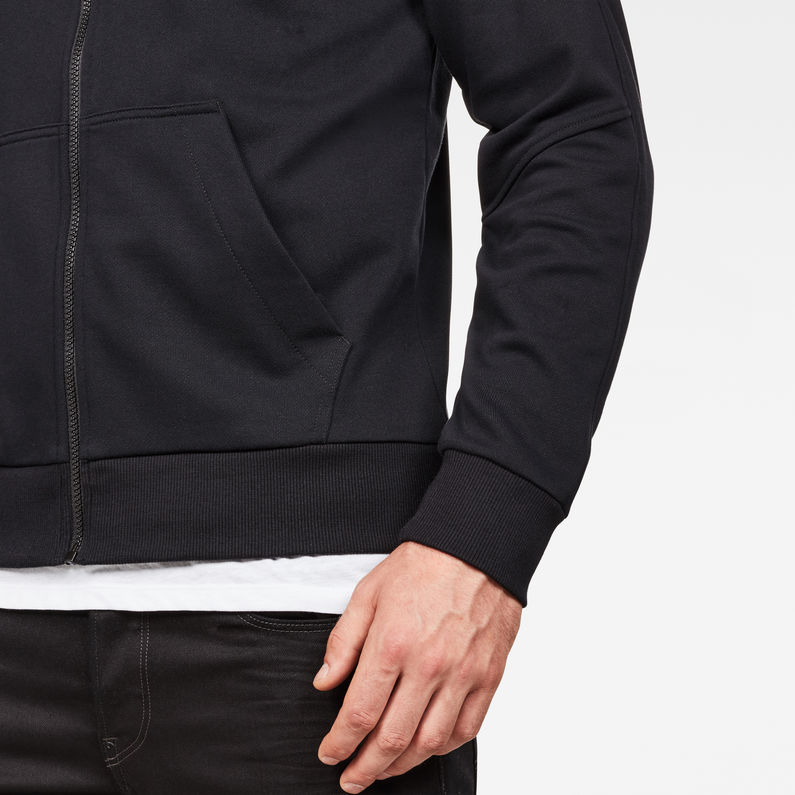 G-STAR® Strett Dc Hooded Zip Thru Sweater Black