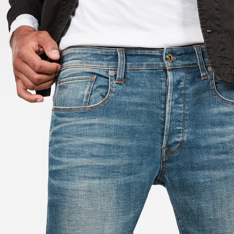 G-Star RAW® 3301 Straight Tapered Jeans Midden blauw