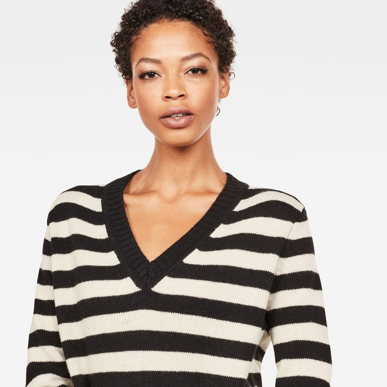 G-Star RAW® Doolin Stripe Knit Black detail shot