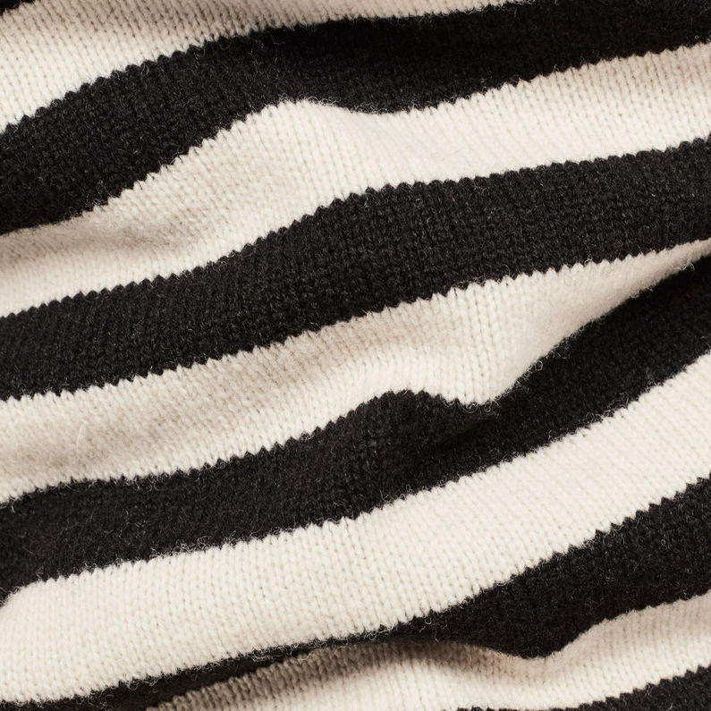 G-Star RAW® Doolin Stripe Knit Black fabric shot