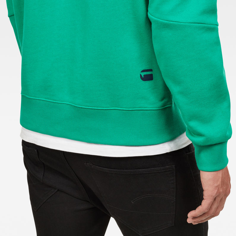 G-Star RAW® Misi Stalt Deconstructed Sweater Green detail shot