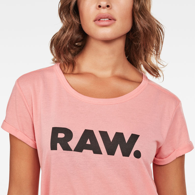 G-Star RAW® Rovi Knotted T-Shirt Pink detail shot