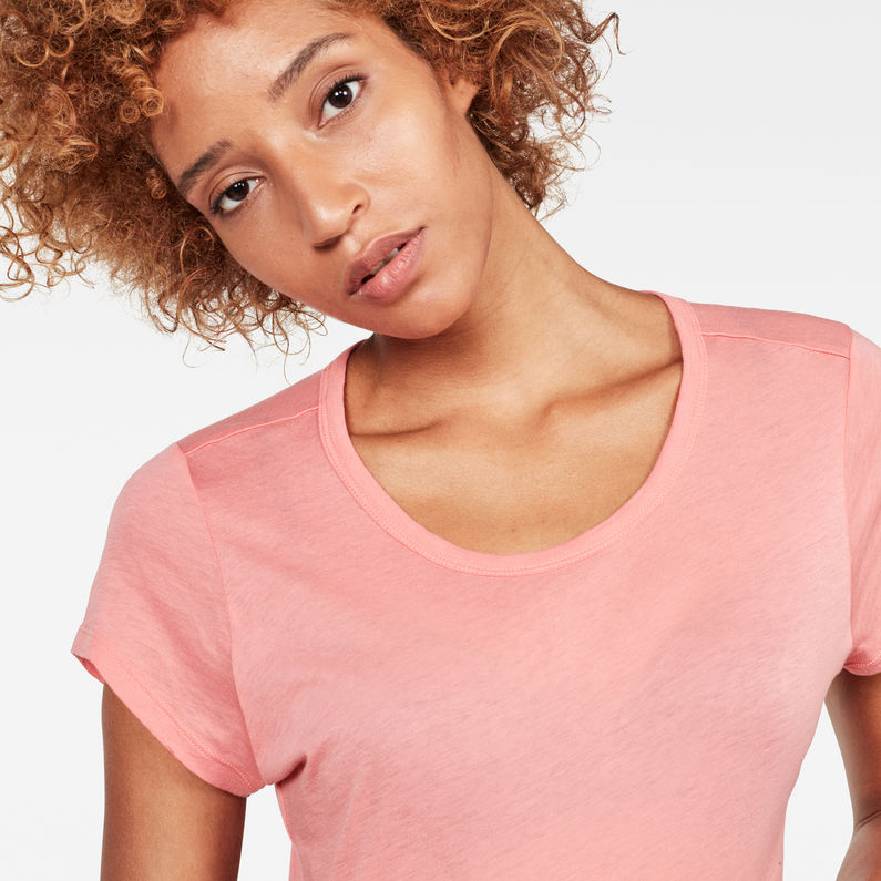 G-Star RAW® Raw Correct Liixa Slim T-Shirt Pink detail shot