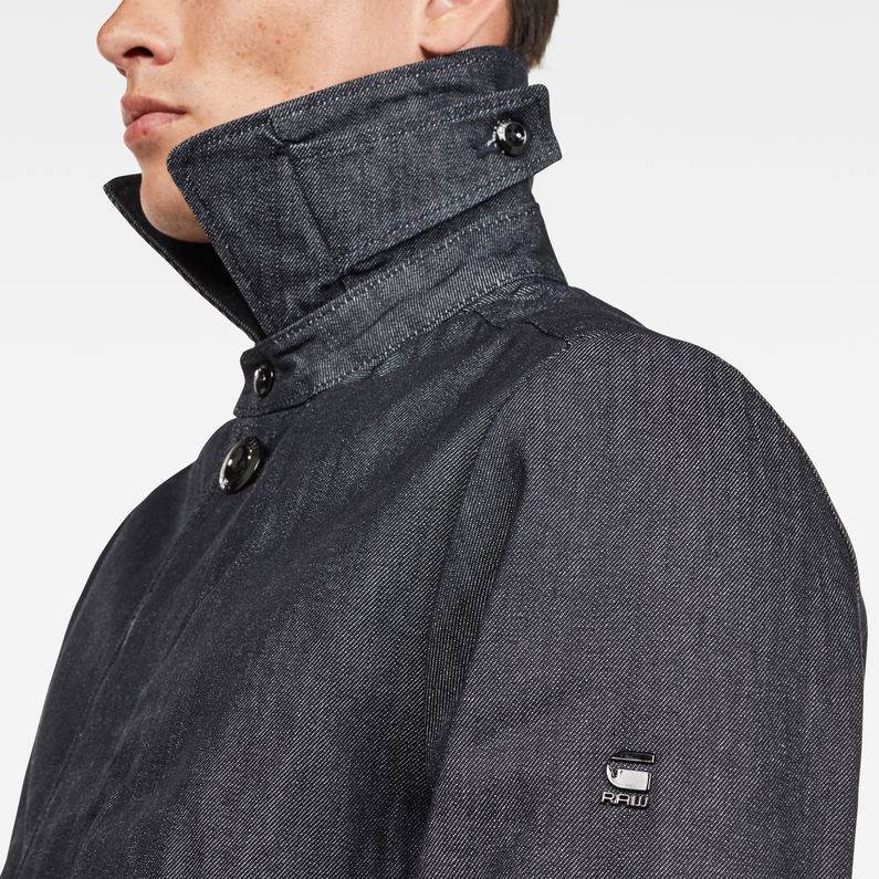 G-STAR® Deline Mac Trench Dark blue detail shot