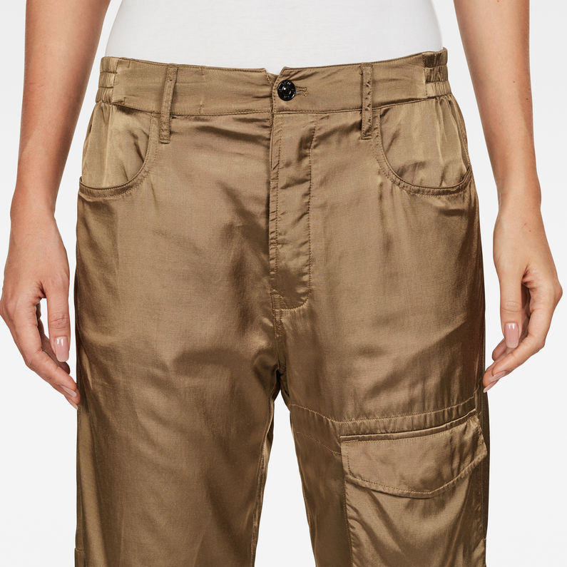G-STAR® Boxxa 3D Mid waist Boyfriend Cargo Pants Groen detail shot