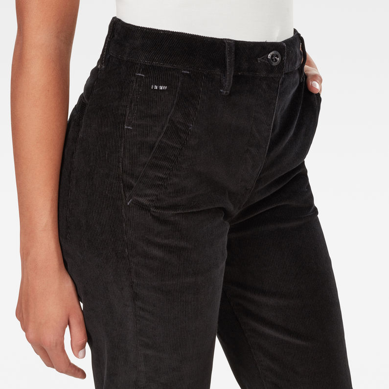 G-STAR® Bronson High Waist Skinny Chino Schwarz detail shot