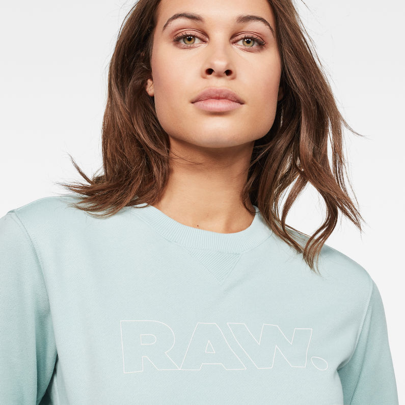 G-Star RAW® Raw Correct Triffey Cropped Sweater Light blue detail shot