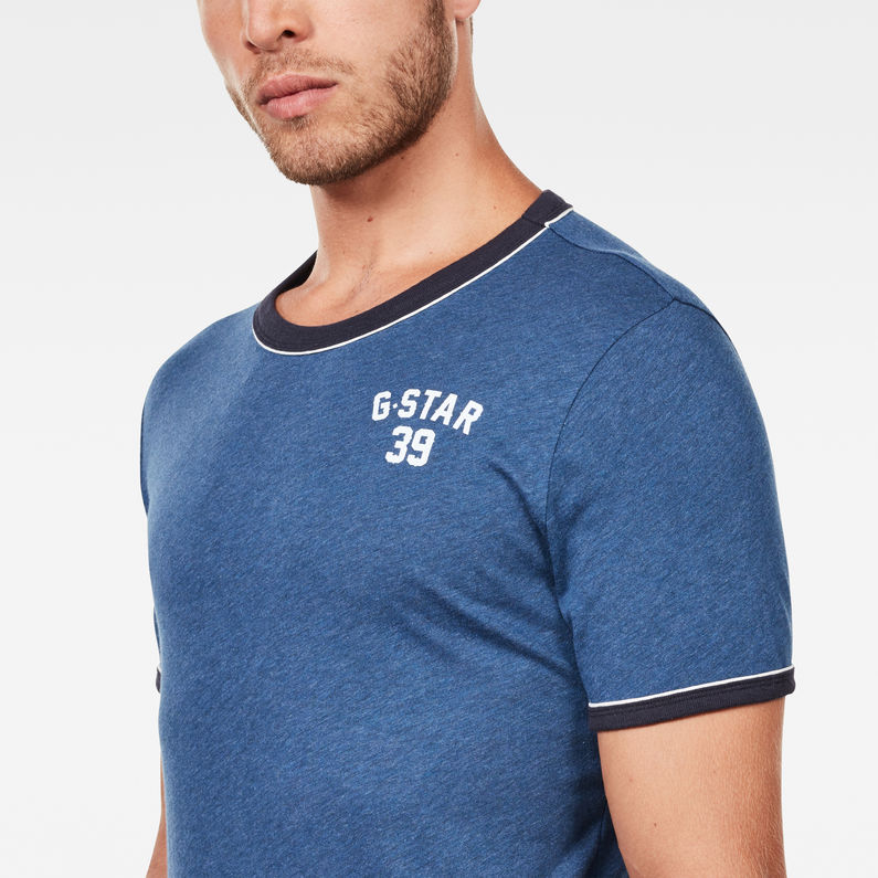 G-Star RAW® Polyca Slim T-Shirt Dark blue detail shot