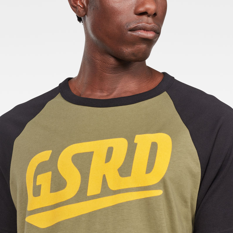 G-Star RAW® Buckston Raglan T-Shirt Grün detail shot