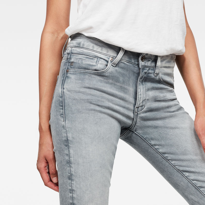 G-STAR® Midge Mid Waist Straight Jeans Gris