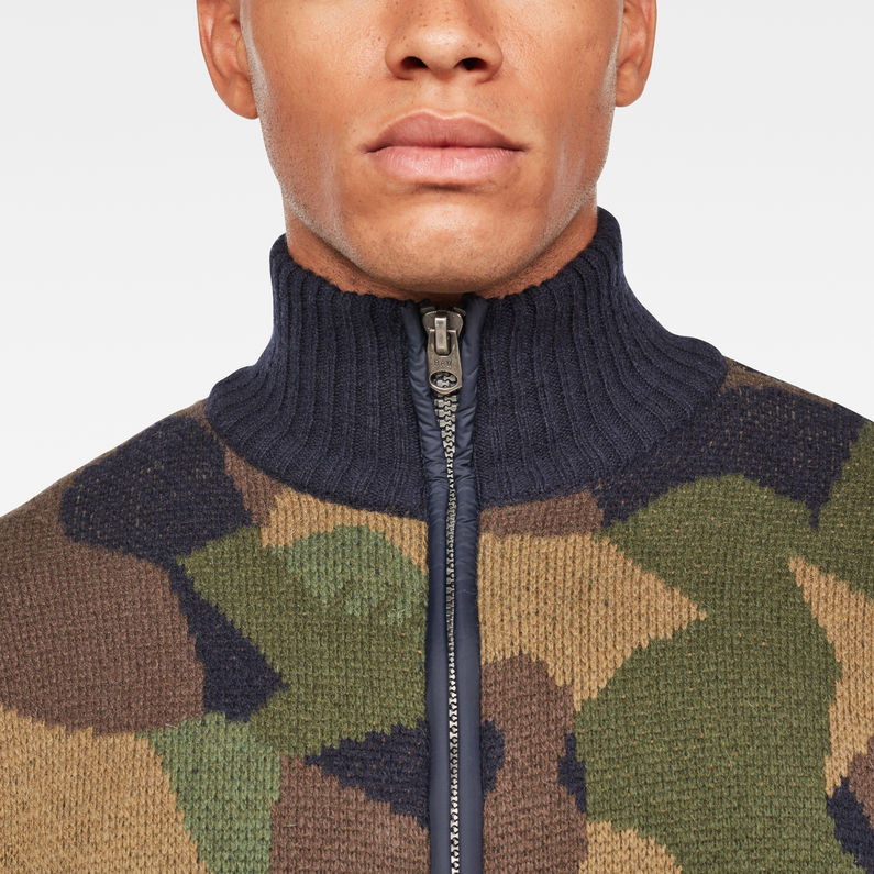 G-STAR® Moon Zip Through Cardigan Knit Braun