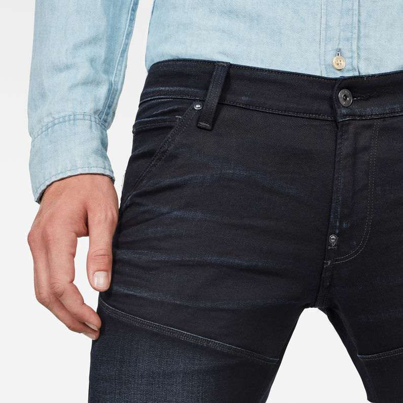 G-Star RAW® 5620 3D Zip Knee Super Slim Jeans Bleu foncé