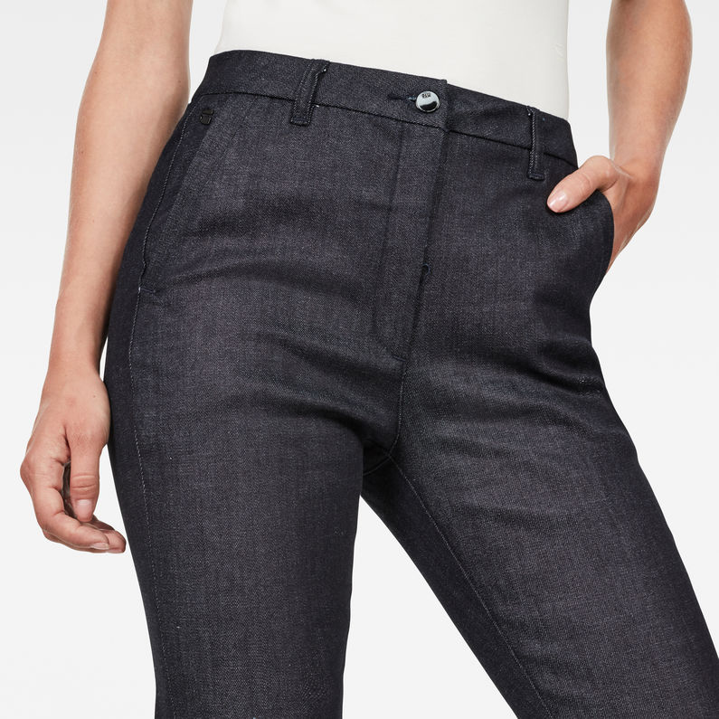 G-Star RAW® Bronson High Waist Boyfriend Chino Dunkelblau detail shot