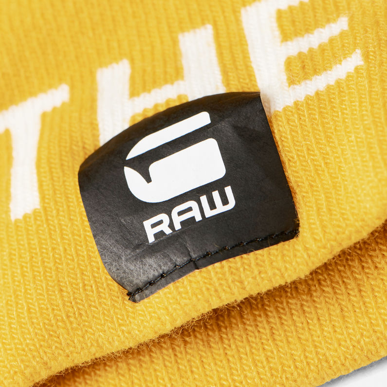 G-Star RAW® Effo Long Beanie Amarillo detail shot buckle