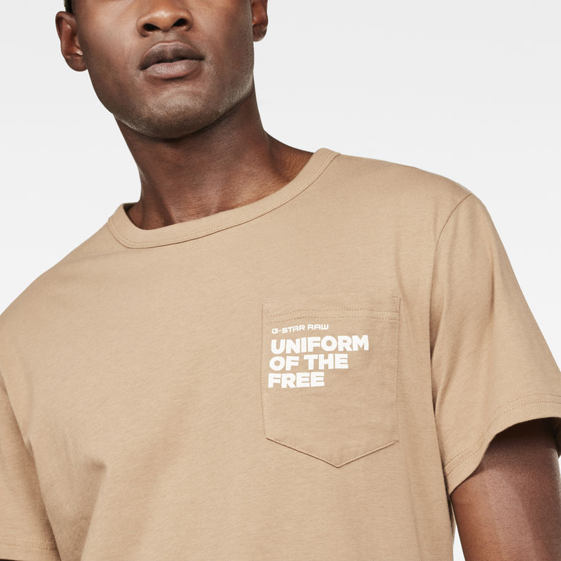G-Star RAW® Graphic 5 Pocket T-Shirt Brun