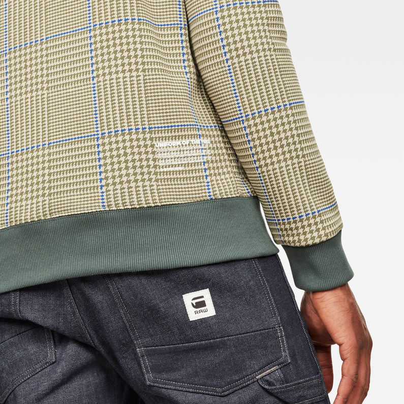 G-Star RAW® Prince of Wales Sweat Beige detail shot