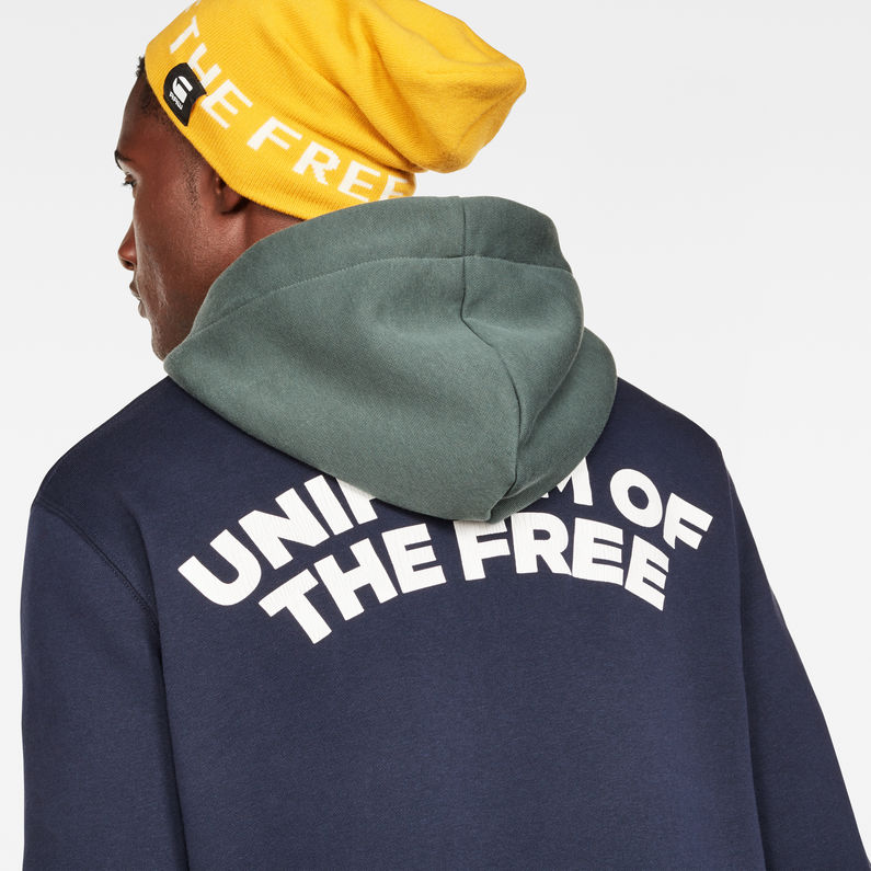 G-Star RAW® Core Hooded Sweat Dark blue detail shot