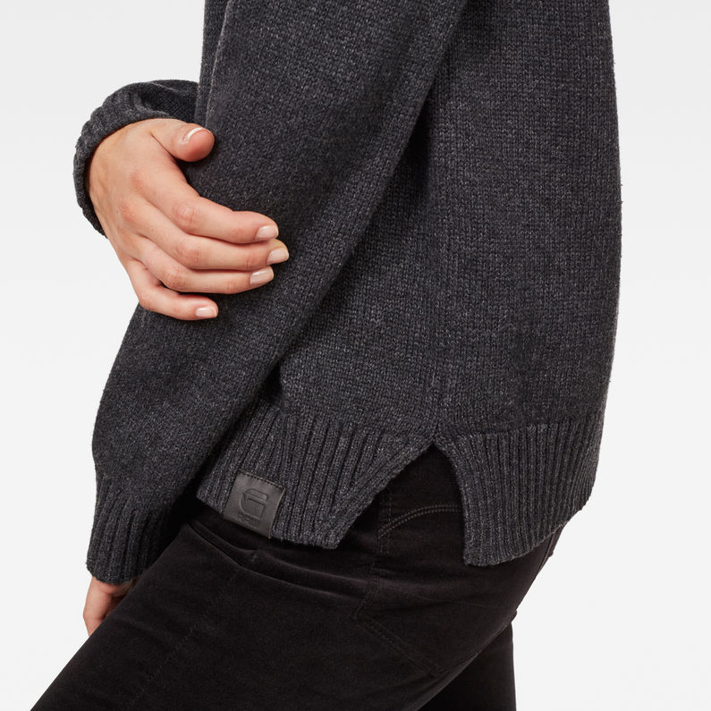 G-Star RAW® Sangona Knit Grau detail shot