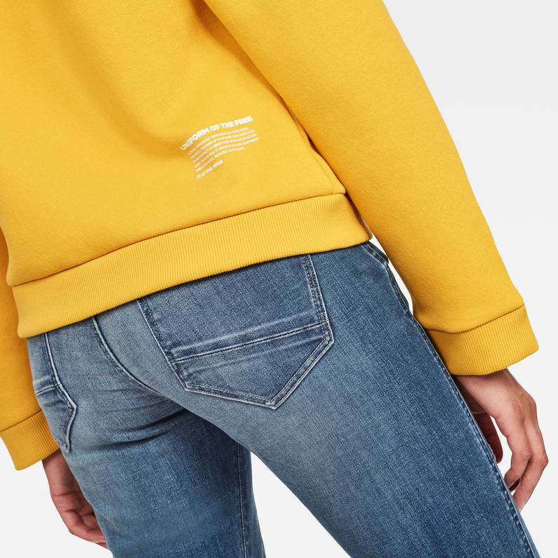 G-STAR® Lynaz Hooded Sweat Yellow detail shot