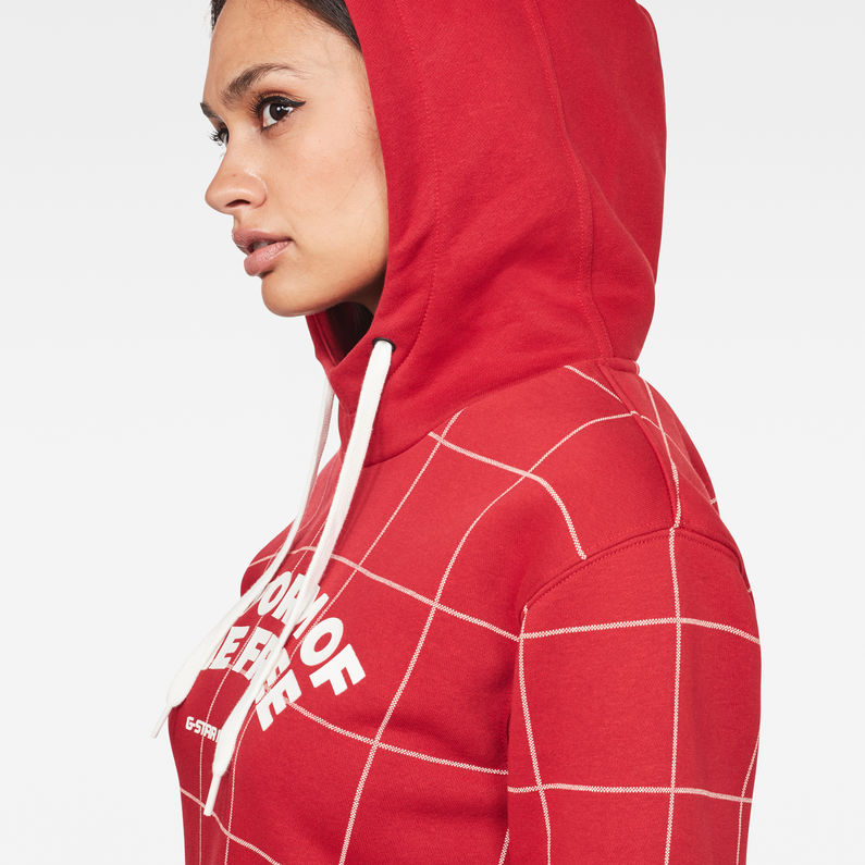 G-STAR® Lynaz Hooded  Window Check Sweat detail shot