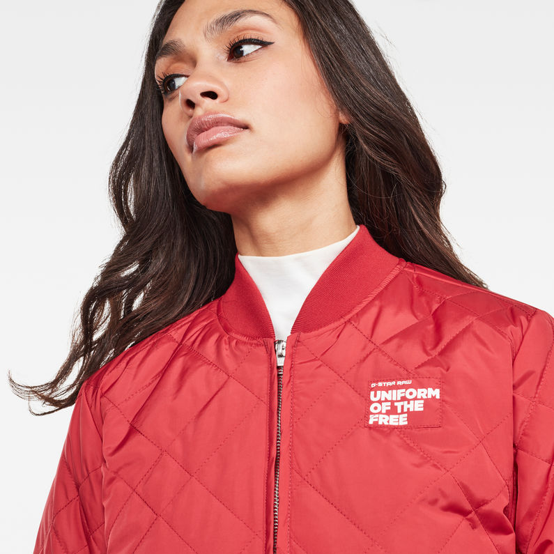 G-Star RAW® Quilted Liner Rojo detail shot