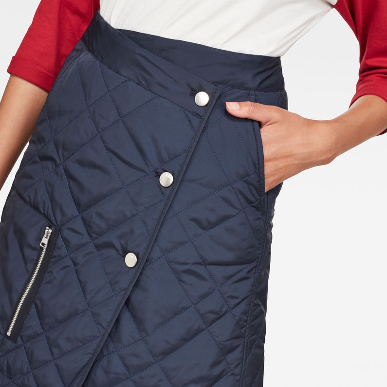 G-Star RAW® Powel Quilted Wrap Skirt Bleu foncé