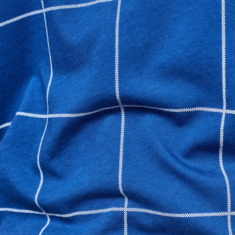 G-Star RAW® Graphic 4 Xula Window Check T-Shirt Azul intermedio fabric shot