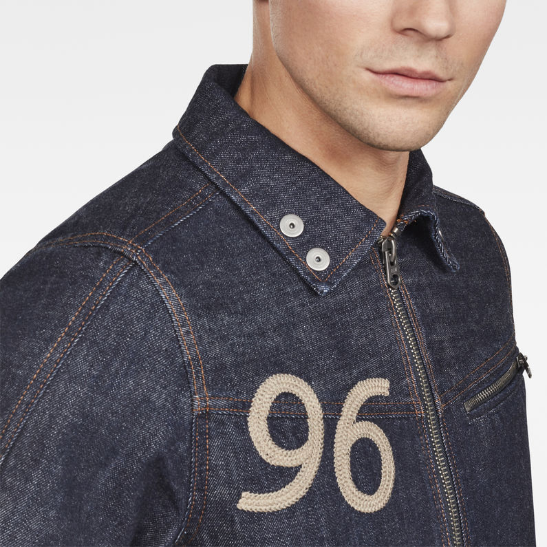 G-STAR® 3301 Slim Jacket Mittelblau detail shot