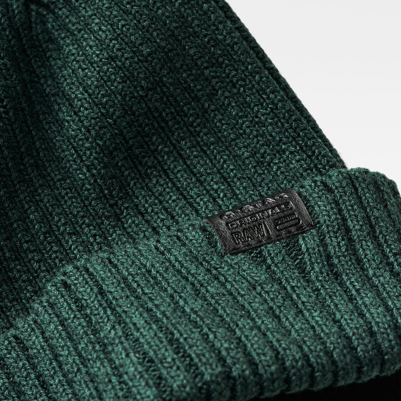 G-Star RAW® Caisa Beanie Green detail shot buckle