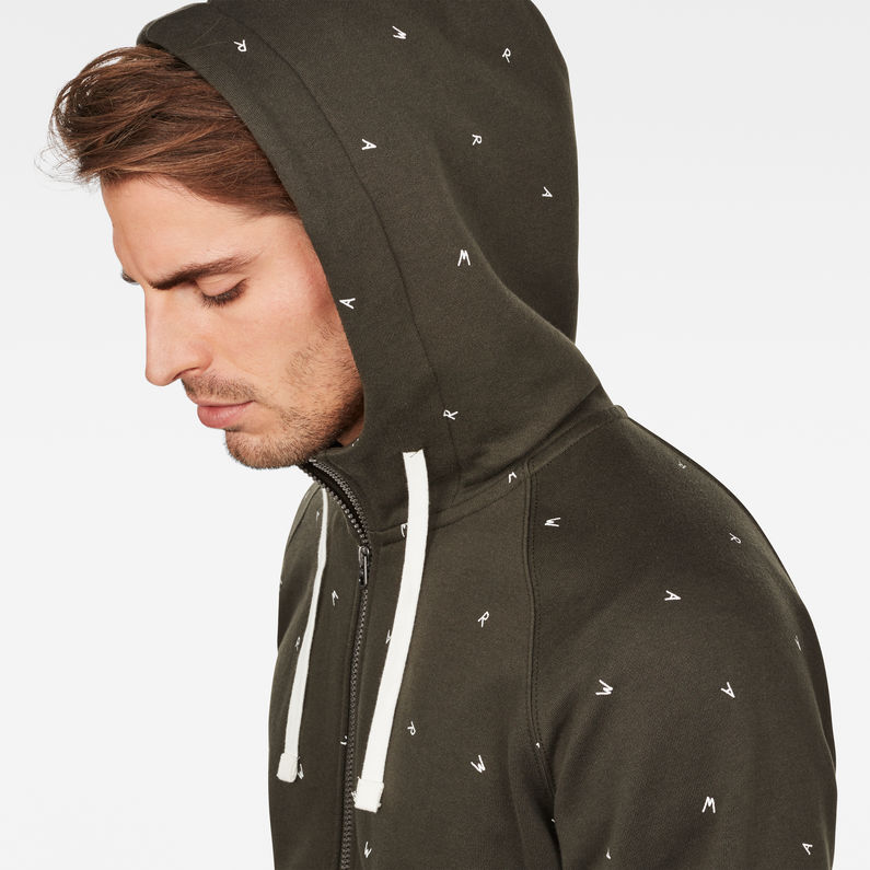 G-Star RAW® Manes Raglan Hooded Zip Sweat detail shot