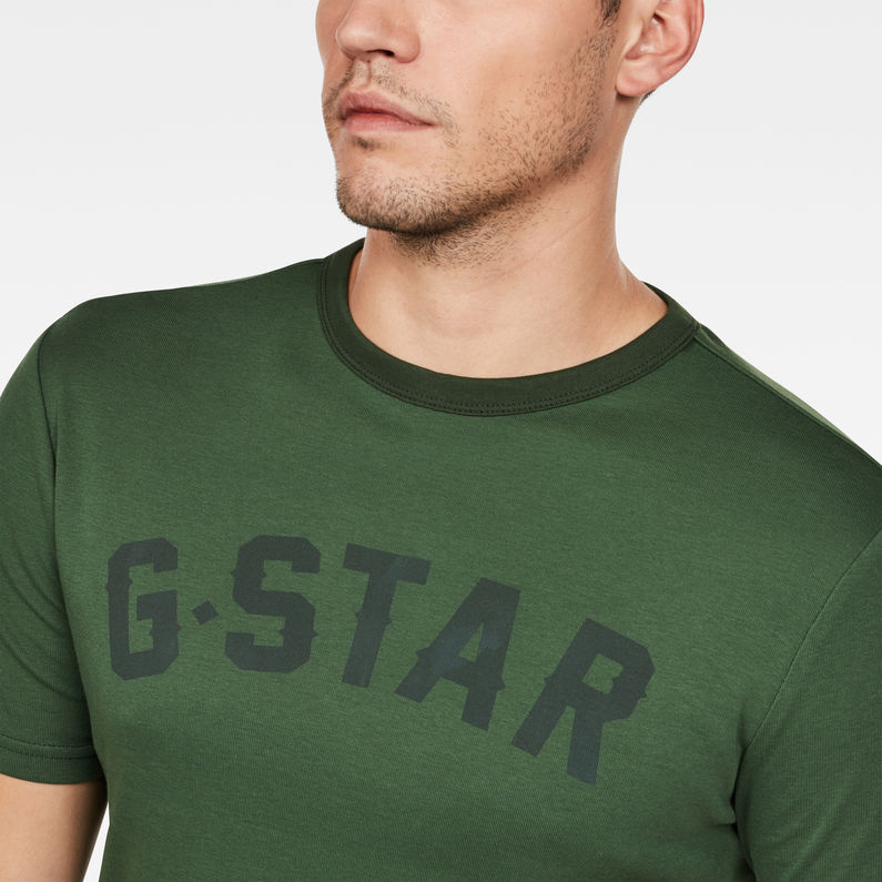 G-Star RAW® Graphic 16 Slim T-Shirt Verde detail shot