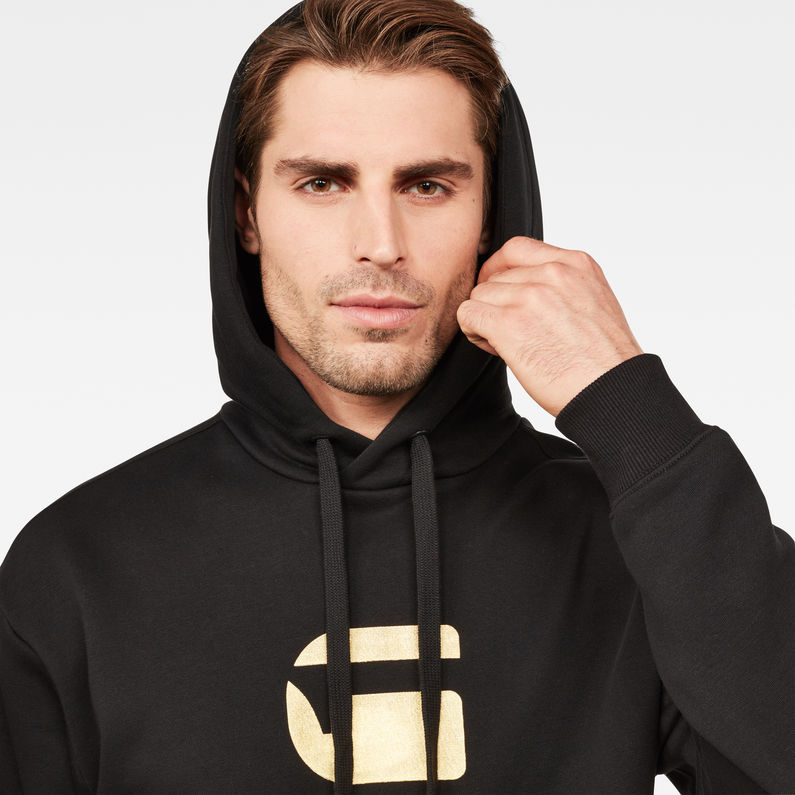 G-STAR® Togrul Stor Hooded Sweater Negro detail shot