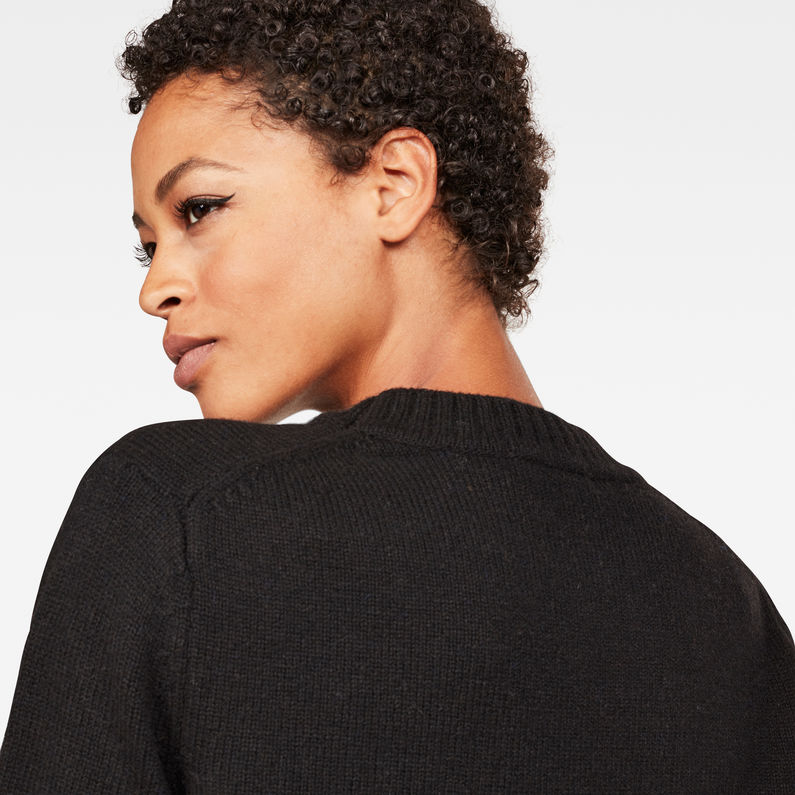 G-Star RAW® Sangona Knit Black detail shot