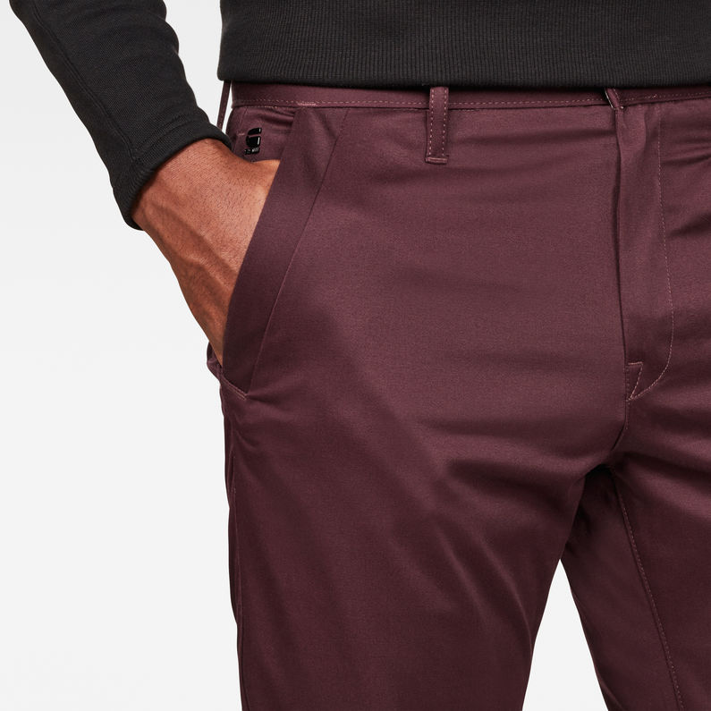 G-Star RAW® Bronson Slim Chino Lila detail shot