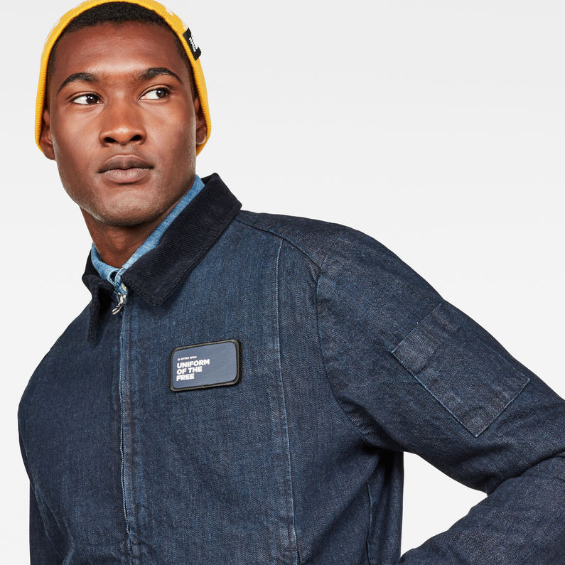G-Star RAW® Service Overshirt Dunkelblau detail shot