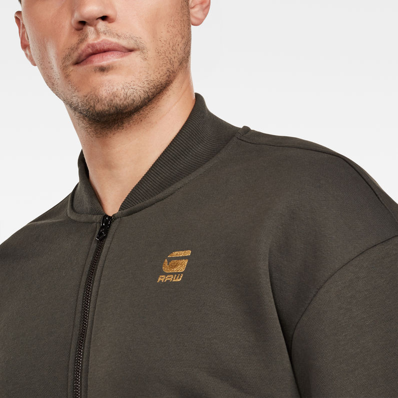 G-Star RAW® Togrul Stor Bomber Sweat Grey detail shot