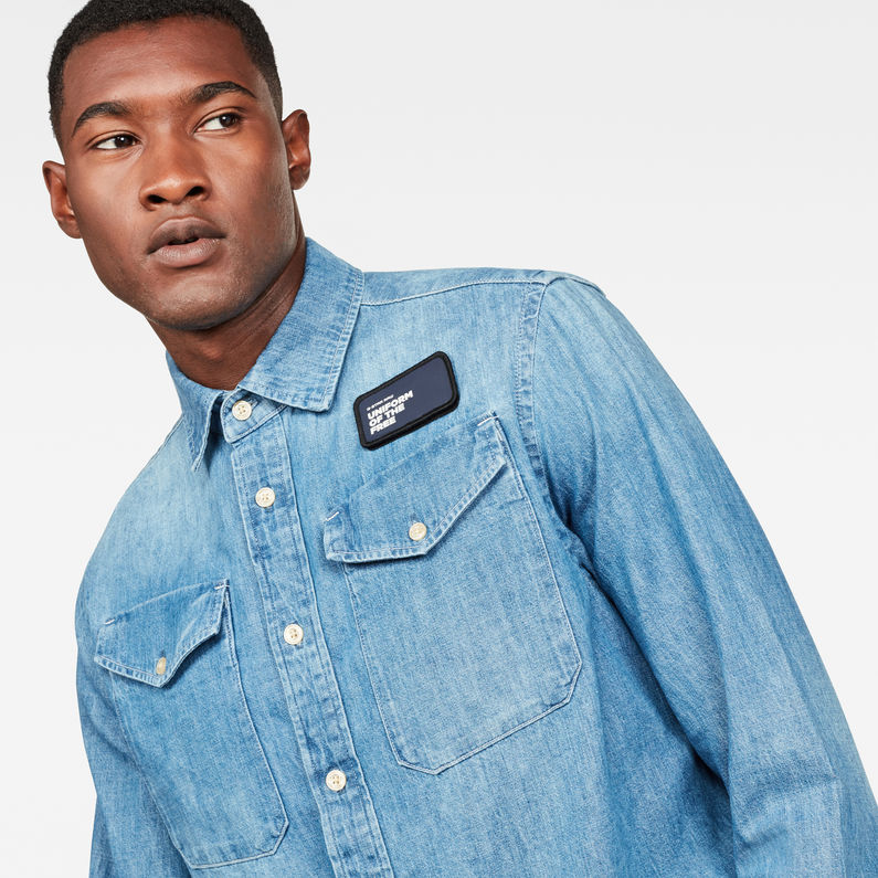 G-Star RAW® Bristum Utility Straight Shirt Mittelblau