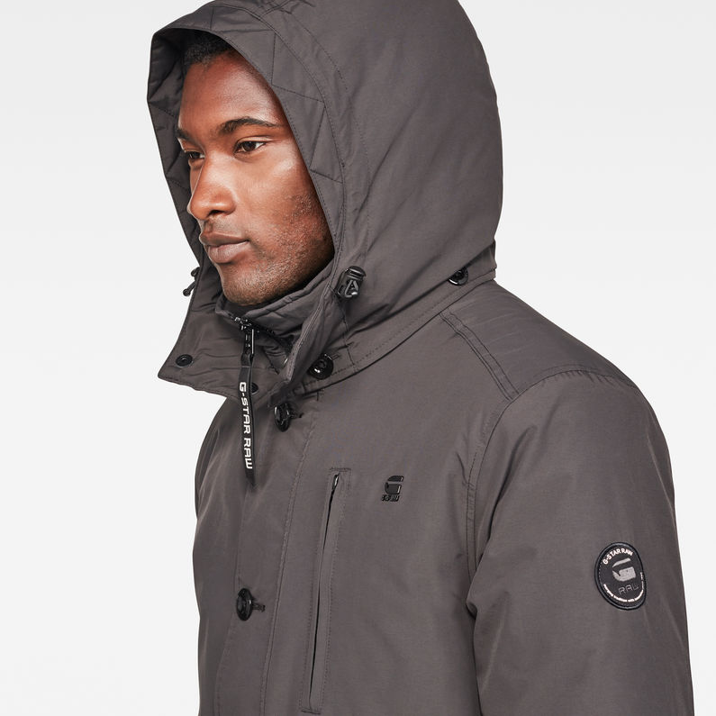 G-Star RAW® Vodan Padded Hooded Jacket Black detail shot