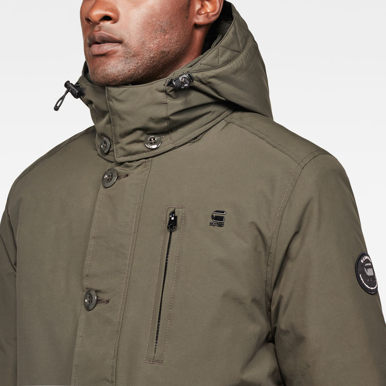 G-Star RAW® Vodan Padded  Hooded Jacket Grau detail shot