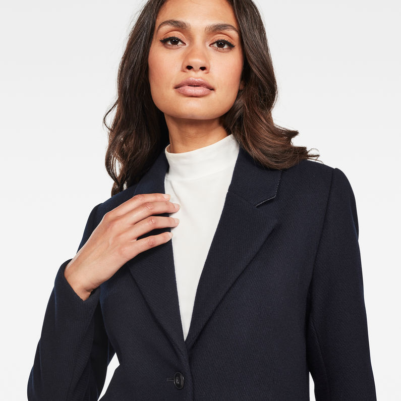 G-Star RAW® Minor SB Wool Coat Bleu foncé detail shot