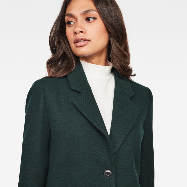 G-STAR® Minor SB Wool Coat Green detail shot