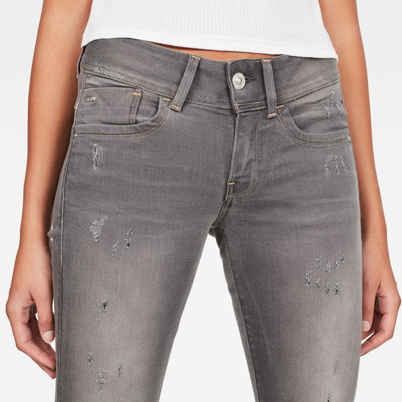 G-Star RAW® Lynn Mid Waist Skinny Jeans Grey
