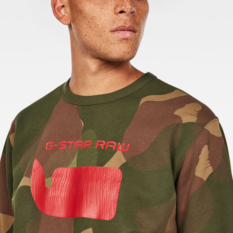 G-Star RAW® Graphic Mbc Core Sweater Beige detail shot
