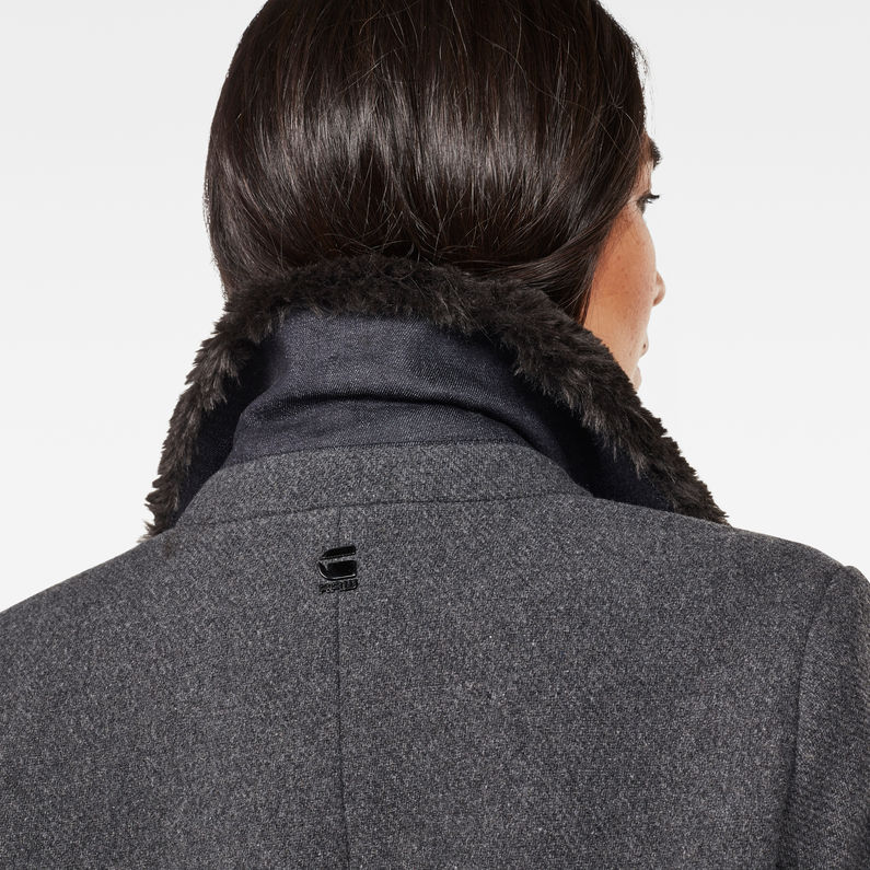 G-STAR® Minor Wool Coat Grey detail shot