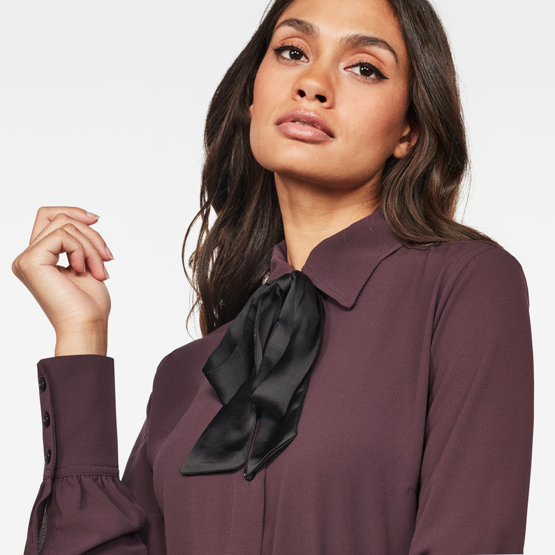 G-Star RAW® Core Slim Bow Blouse Purple