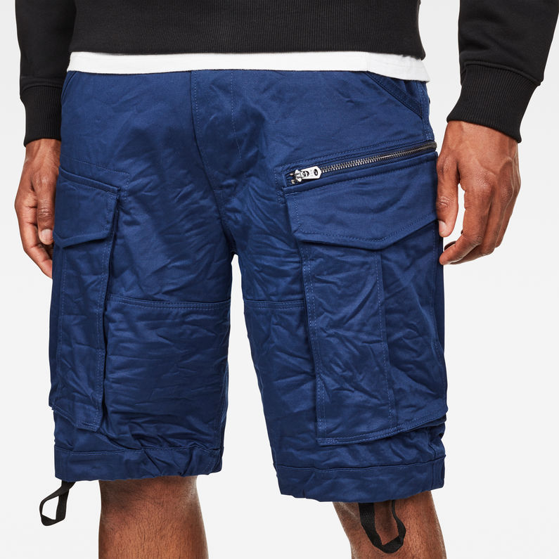 G-Star RAW® Rovic Zip Loose 1/2 Length Shorts Bleu foncé detail shot
