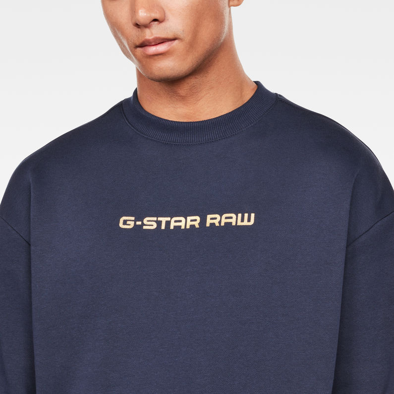 G-Star RAW® Togrul Stor Sweat Dark blue detail shot