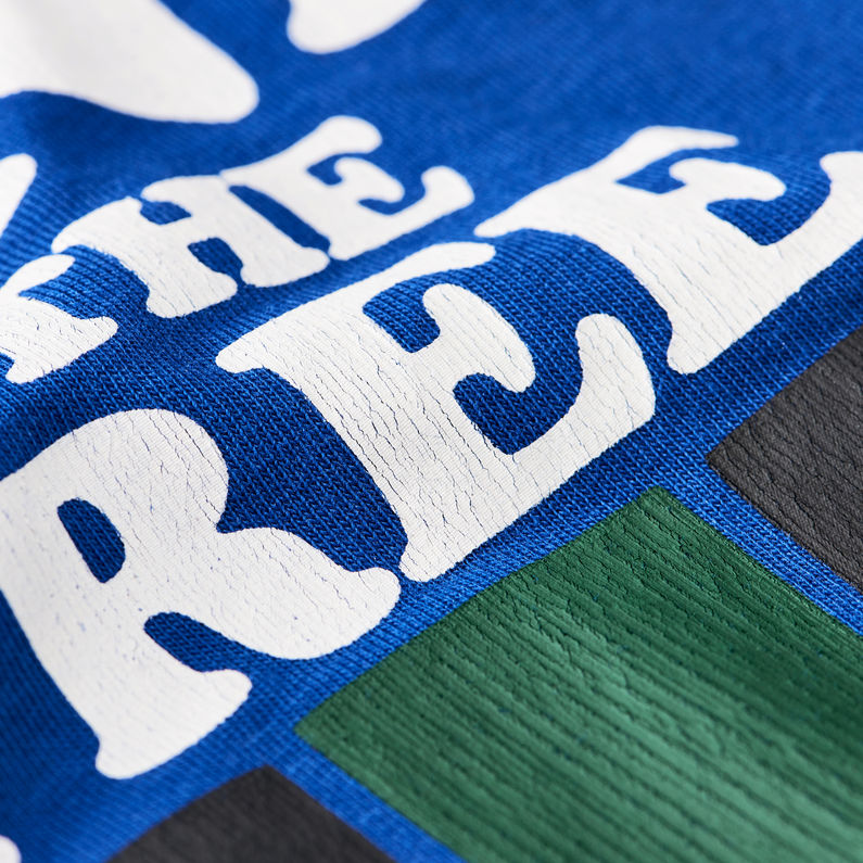 G-Star RAW® Graphic 6 Regular T-Shirt Azul intermedio fabric shot