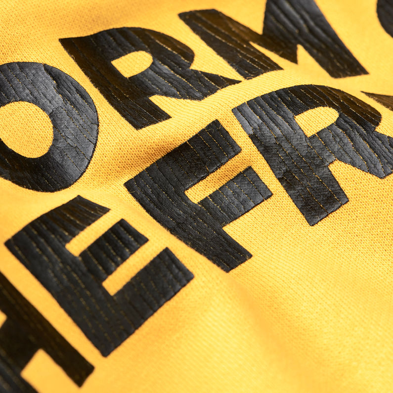 G-STAR® Lynaz Hooded Sweat Yellow fabric shot