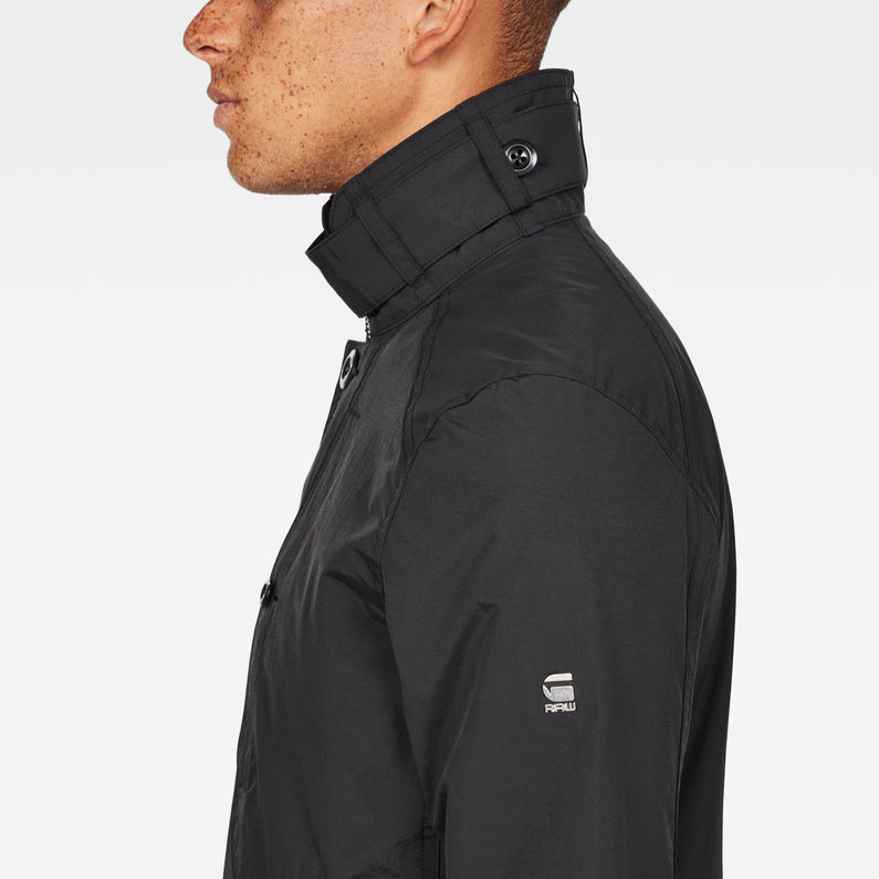 G-Star RAW® Garber Denim Trench Negro detail shot